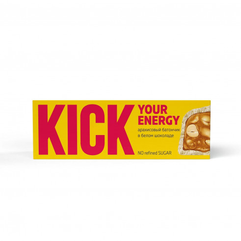 KICK YOUR ENERGY Батончик с орехами, 45 гр