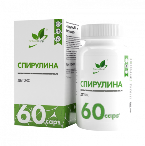 Natural Supp Spirulina, 60 капсул