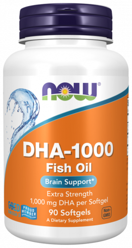 NOW DHA-1000 Brain Support, 90 капсул