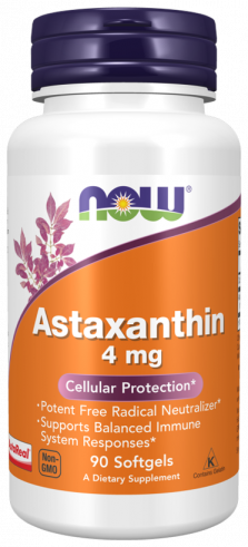 NOW Astaxanthin 4 mg, 90 капсул