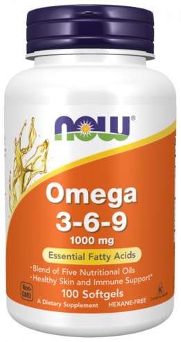 NOW Omega-3-6-9 1000 mg, 100 капсул