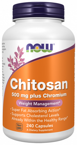NOW Chitosan, Хитозан, 240 капсул