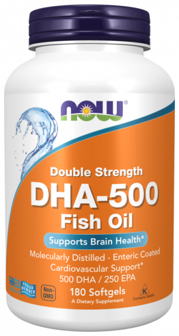 NOW DHA-500, 180 капсул