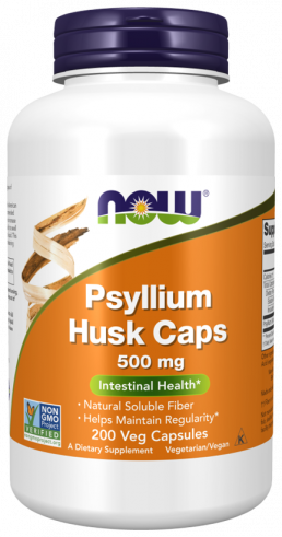 NOW Psyllium Husk Caps 500 мг, 200 капсул