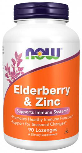 NOW Elderberry &amp; Zinc, 90 таблеток
