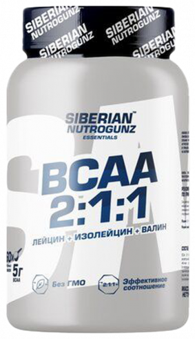 Siberian Nutrogunz BCAA 2:1:1, 450 грамм