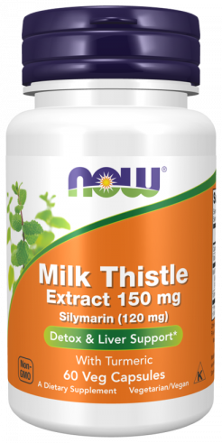 NOW Milk Thistle Extract 150 mg Silymarin (120 mg), 60 капсул