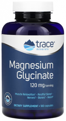 Trace Minerals Magnesium Glycinate 120 mg, 180 капсул