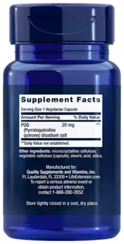 Life Extension PQQ 20 mg, 30 капсул