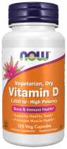 NOW High Potency Vitamin D 1000 IU, Высокоэффективный витамин Д-3 1000 МЕ, 120 капсул